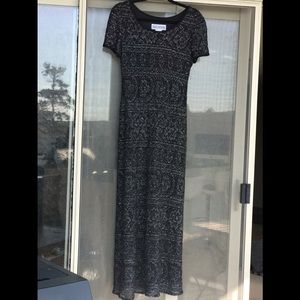 Black and silver stitched dress